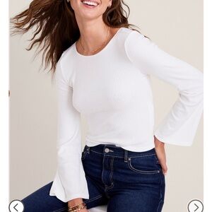 NWT Francesca's Sabrina Knit Long Sleeve Top